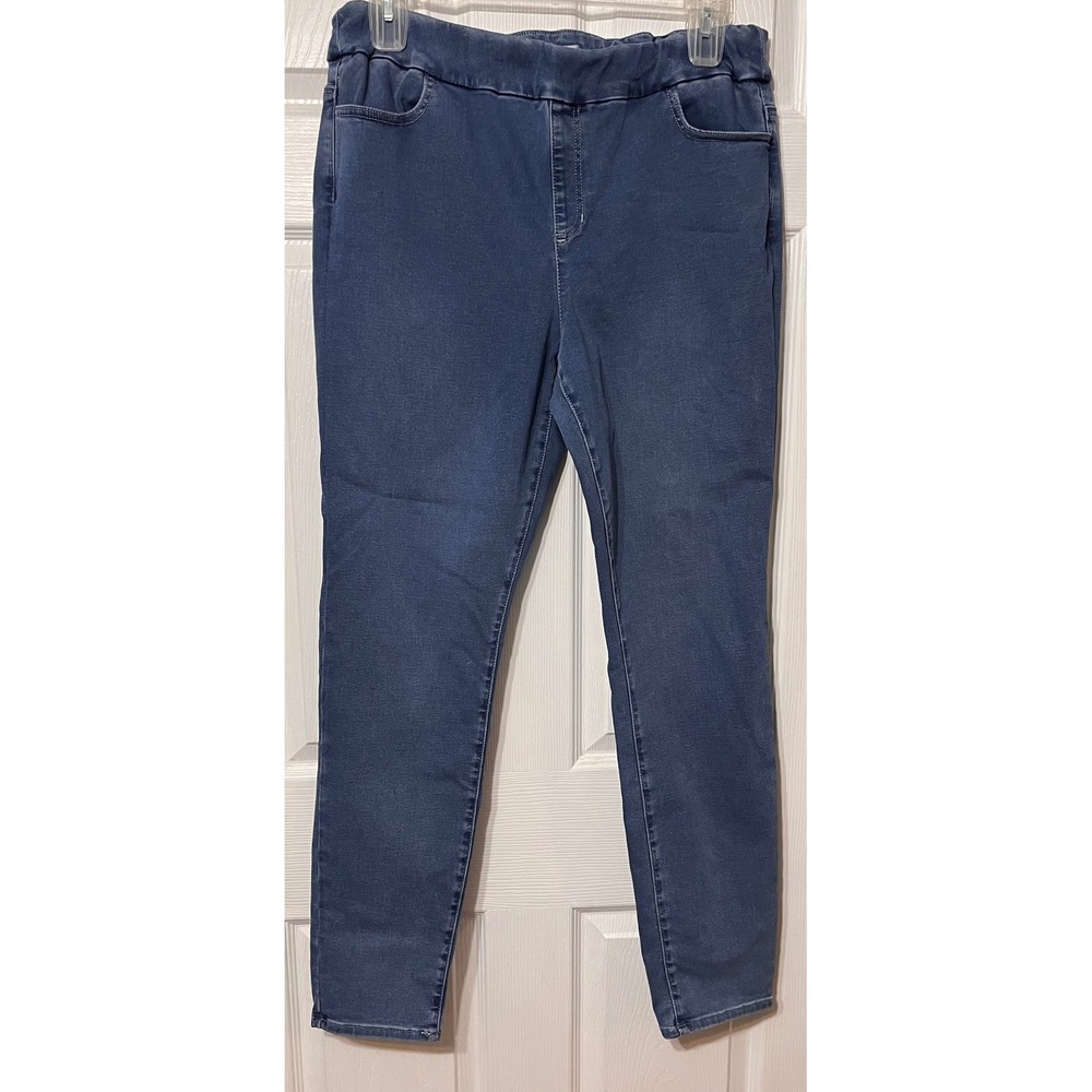 Coldwater Creek Blue‎ Pull On Jeggings Skinny Jeans Tall Size 16T Elastic Waist